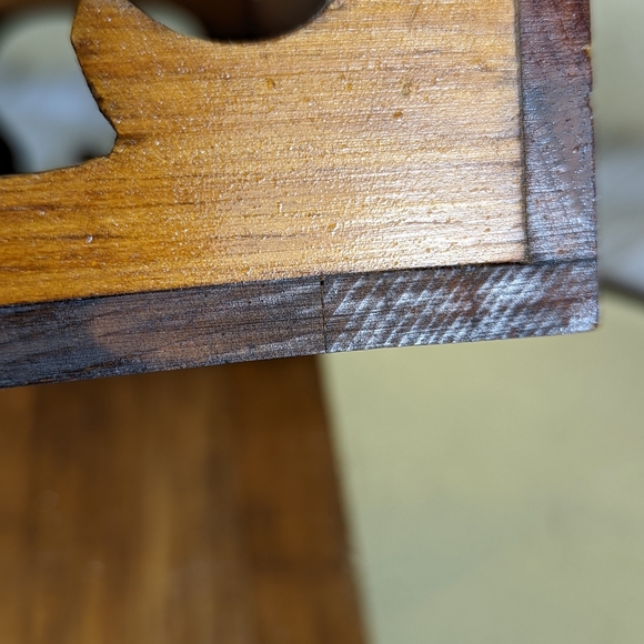 Wood Hand Made Vintage Shadow Box Shelf Primitive Cut Out Elephant - Picture 11 of 11